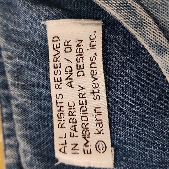 Vintage Embroidered Blue Denim Dress - Picture 9 of 11